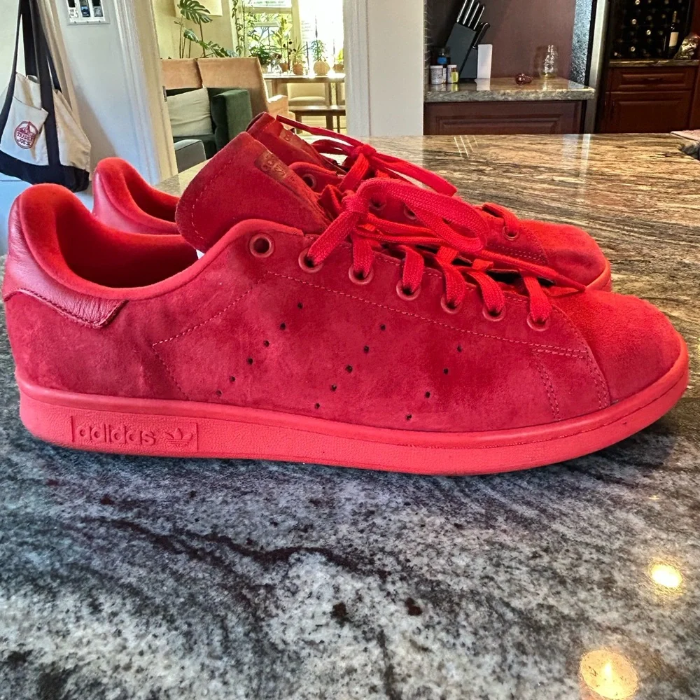 Size 11 red suede Stan Smith - Picture 4 of 4